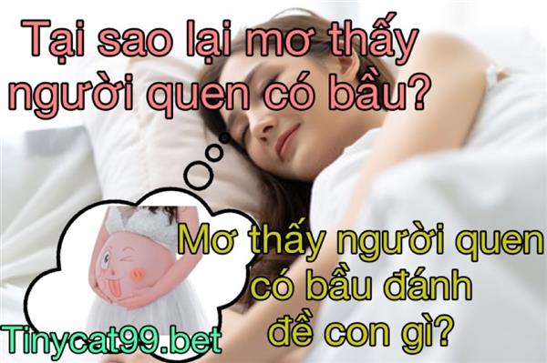 Nằm Mơ Thấy Người Quen Có Bầu Thì Nên Đánh Con Gì? Có Điềm Báo Gì