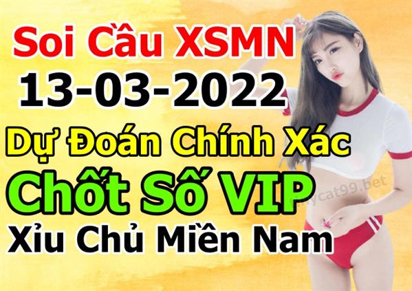 Soi Cầu XSMN 13-03-2022 Dự Đoán MN Chốt Số Miền Nam Chủ Nhật