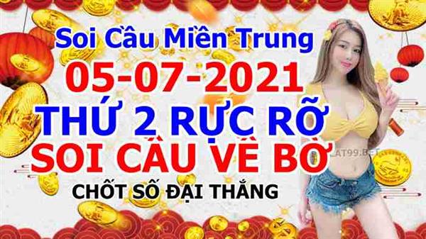 Soi Cầu XSMT 05-07-2021 Dự Đoán Miền Trung Chốt Số XSMT Thứ 2